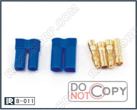 50pcs EC5 5.0MM Gold Plated Banana Plug with one Sheathed For Motor , Battery , ESC , Wir