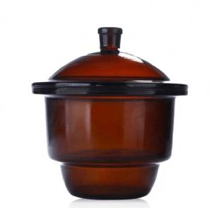 Wholesale 300mm Desiccator with Porcelain Plate Amber Glass Laboratory Drying Equipment Shenzhen supplies from china suppliers