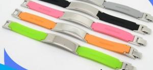 Wholesale Adjustable clasp negative ion magnetic silicone power health wristband from china suppliers