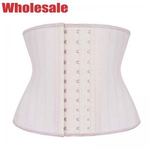 Wholesale White Short Torso Waist Trainer 9 Boned Latex Steel Boned Waist Training Corset from china suppliers