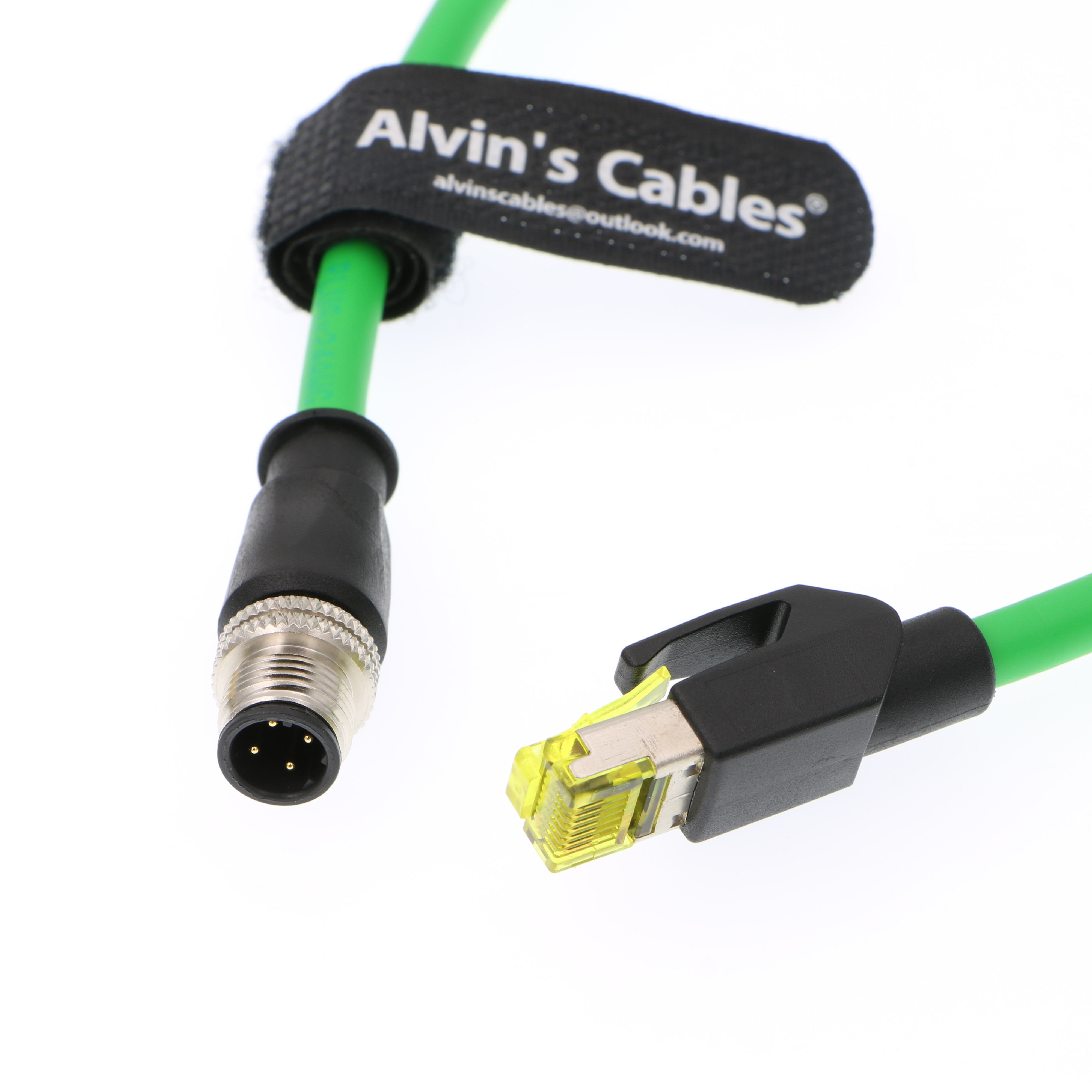 Wholesale M12 4 Pin To RJ45 Industrial Ethernet Cable 4 Position D Coded Network Cord CAT5 Shielded from china suppliers
