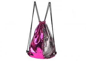 Wholesale Hot Sale Rose Red and Silver Reversible Sequins Backpack Bag from china suppliers