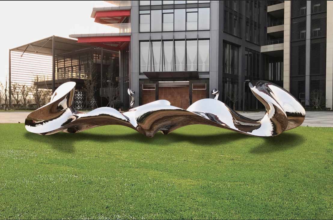 Wholesale Double Wings Outdoor Garden Statuary Stainless Steel Polished Surface from china suppliers
