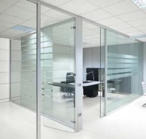 Wholesale Movable Modern Office Partitions , Interior Frosted Glass Pillar Partition from china suppliers
