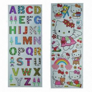 Wholesale Alphabet Wall Sticker, Customized Designs are Welcome, Used for Children Entertainment from china suppliers