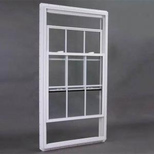 Wholesale Vertical Sliding UPVC Double Hung Windows Clear Tempered Glass from china suppliers