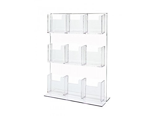 Wholesale 9 Pocket Vertical Acrylic Clear Board Freestanding With Sign Holder from china suppliers