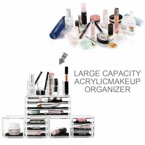 Wholesale OEM ODM Large Acrylic Display Box Cosmetic Storage Box Organizer 4 Pieces Set from china suppliers