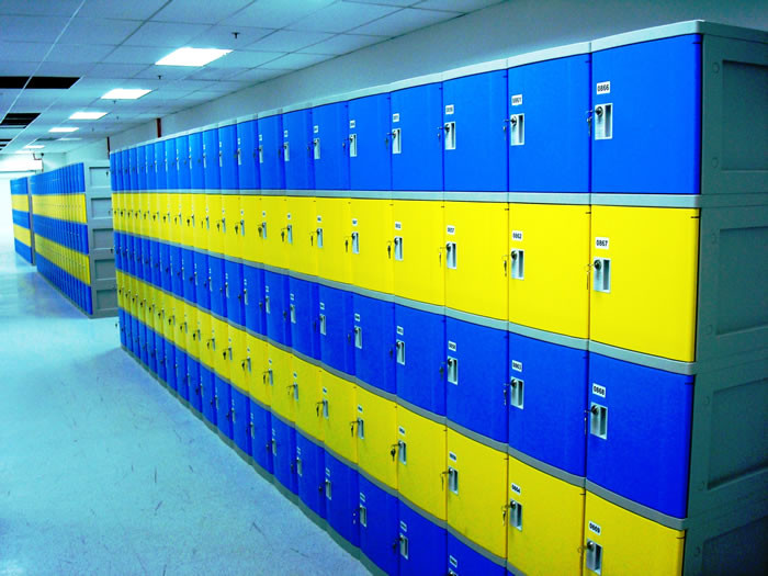 Wholesale Colorful Employee Storage Lockers 4 Tier smart ABS Lockers for school or gym from china suppliers