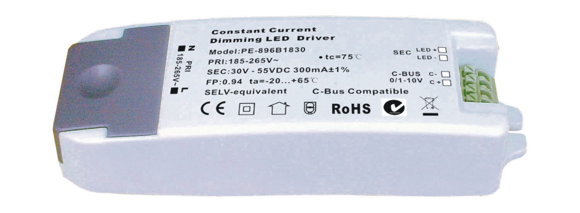 Wholesale High Power Factor 0 - 10V Dimmable Led Driver / PWM Dimming LED Driver 12W from china suppliers