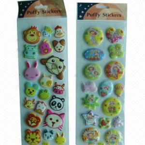 Wholesale Puffy stickers, customized sizes, logo printings, materials and requirements are accepted  from china suppliers