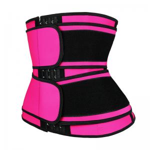Wholesale 100 Latex Double Abdominal Belt Double Band Waist Trainer 3 Layer Hooks from china suppliers