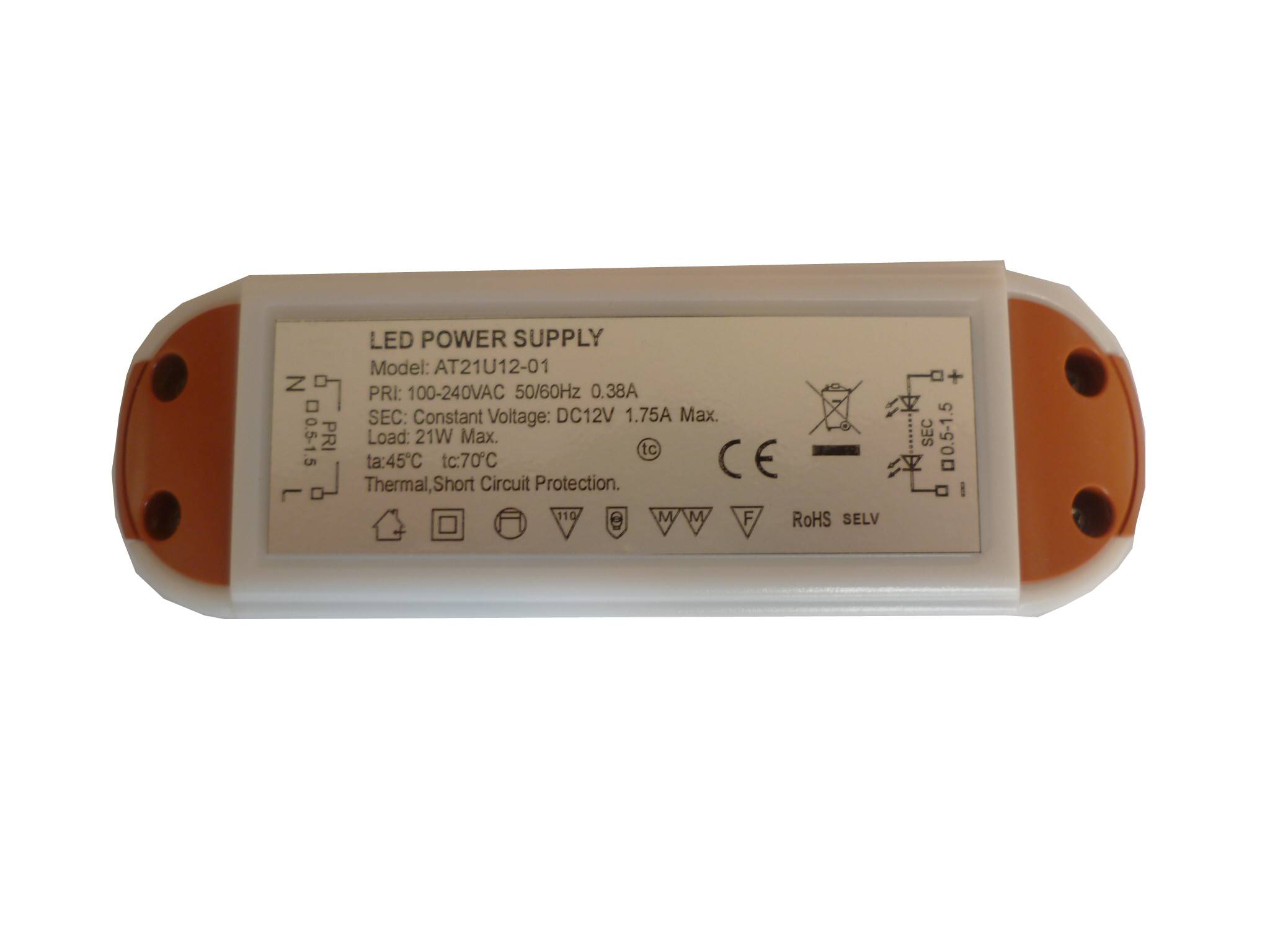 Wholesale 24W High Power Factor External Led Driver , 12V DC Constant Voltage Led Power Supply from china suppliers