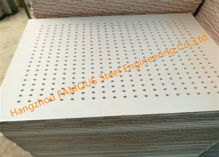 Wholesale Perforated 8mm Suspended Gypsum Board Ceiling , 9mm Acoustic Gypsum Board Ceiling from china suppliers