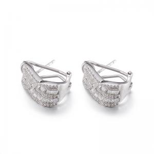 Wholesale S925 Sterling Silver Cubic Zirconia Stud Earrings 2.78g 10mm from china suppliers