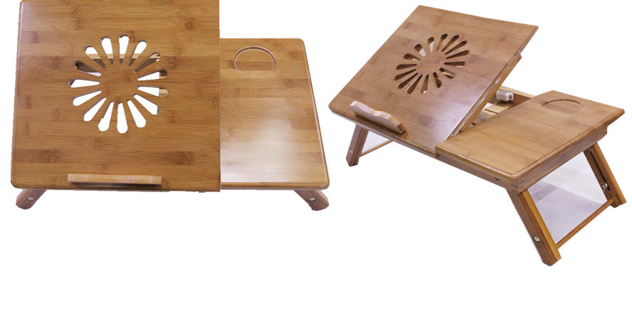 China Hot Selling Bamboo Computer Lap Desk with Drawer for sale