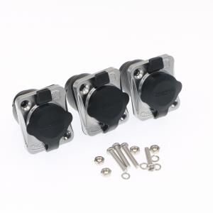 Wholesale 3Pcs RJ45 Waterproof Sockets IP65 Ethernet Panel Mount RJ45 Connector Black from china suppliers