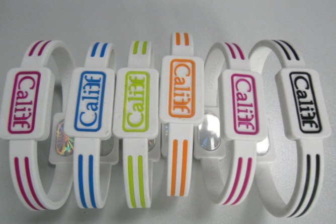 Wholesale Sports Energy Armor Bracelet, Silicone Rubber Wristbands With Customized Logo / Size from china suppliers