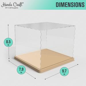 Wholesale Acrylic Wooden Base Transparent Clear Dust Cover for Collectibles DIY House Model from china suppliers