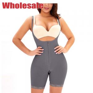 Wholesale Zipper Breasted Ladies Body Shaper Shape Control Bodysuit Adjustable Shoulder Strap from china suppliers