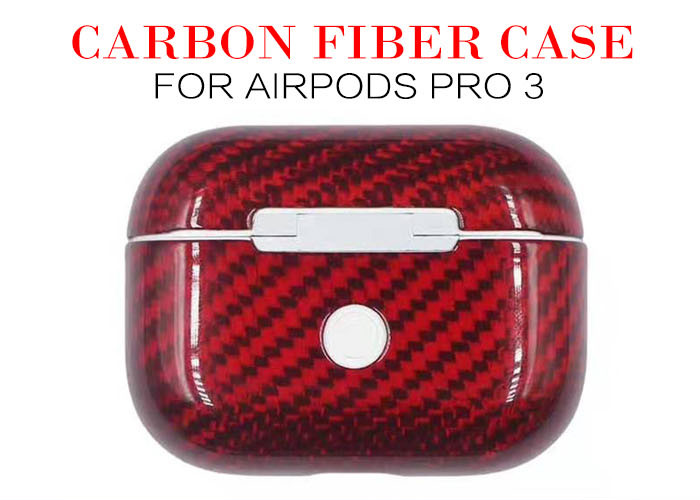 Wholesale Airpods Pro 3 Red Waterproof 3K Carbon Fiber Airpods Case from china suppliers