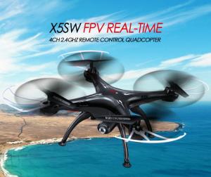 Wholesale X5SW WIFI FPV Real-Time RC Drone 2.4G 4CH Headless RC Quadcopter Camcorder W/ HD Camera from china suppliers