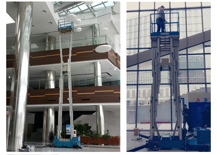Wholesale 16m Multi Mast Mobile Elevating Work Platform Vertical Mast Lift For Single Man from china suppliers