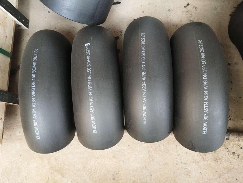 Wholesale Carbon steel fitting 90 degree bend welded butt-welded pipe elbows/A234 WPB 90 degree long radius carbon steel elbow from china suppliers