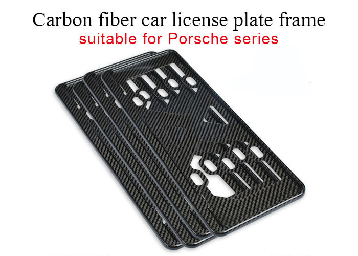 Wholesale Wear Resistant Porsche Carbon Fiber License Plate Frame from china suppliers