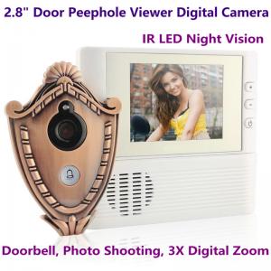 Wholesale 2.8" LCD Screen Digital Door Peephole Viewer Camera IR LED Night Vision Home Security Door Eye Electronic Doorbell Alarm from china suppliers
