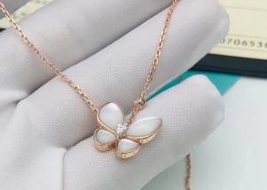 Wholesale Girlfriend Gift Stylish Personalized Diamond Jewelry Van Cleef Butterfly Necklace from china suppliers