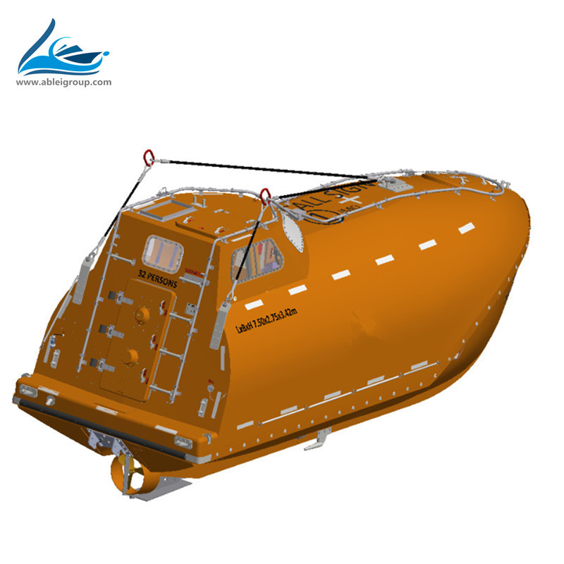 Wholesale 25 Persons ABS IACS Class Totally Enclosed Rescue Boat Used Lifeboats New lifeboats For Sale from china suppliers