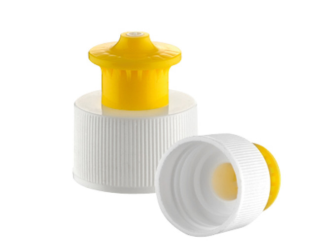 Wholesale JL-CP103A 24 28 410 Smooth Ribbed PP Plastic Push Pull Cap Plastic Sport Water Bottle Caps from china suppliers