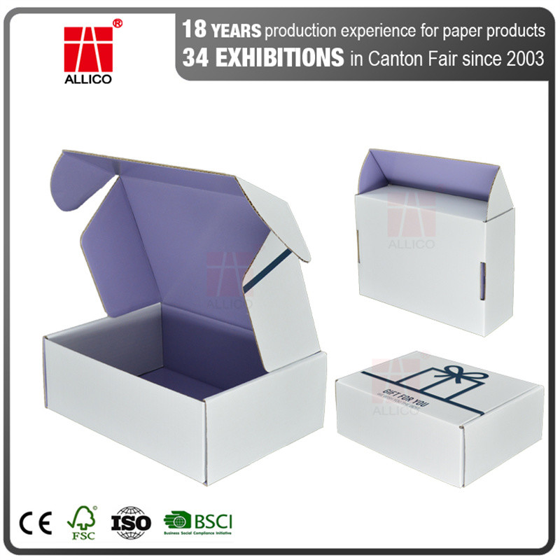 Wholesale 32 ECT Folding White Mailer Shoe Packaging Box FCS Standard Paper from china suppliers
