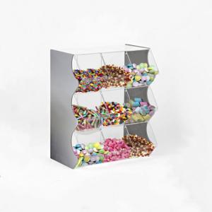 Wholesale 3 Tier Candy Display Case , Custom Pick and Mix Acrylic Candy Dispenser from china suppliers