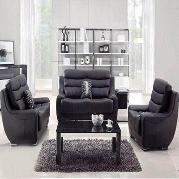 Wholesale Genuine Leather Sofa/Living Room Furniture/Sectional Sofa, 2,020 x 1,000 x 880mm Three-seat Sized from china suppliers