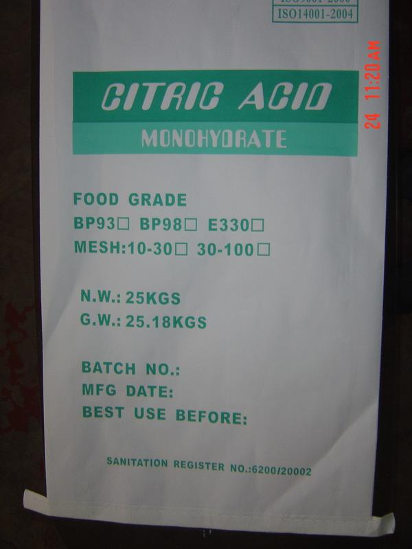 Buy cheap Citric Acid Monohydrate - Food Additive from wholesalers