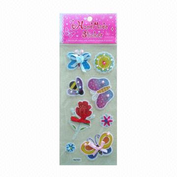 Wholesale 3D Layers Handmade Fabric Stickers, Eco-Friendly, OEM and ODM Orders are Welcome from china suppliers
