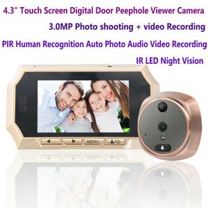 Wholesale 4.3" Digital Door Peephole Viewer Photo Video Camera Recorder Night Vision Door Eye Smart PIR Doorbell Intercom System from china suppliers