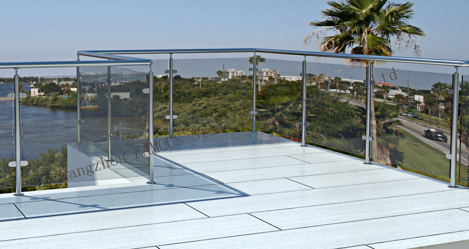 Wholesale Balcony 40x40mm 2205 316L Handrail Glass Balustrade from china suppliers