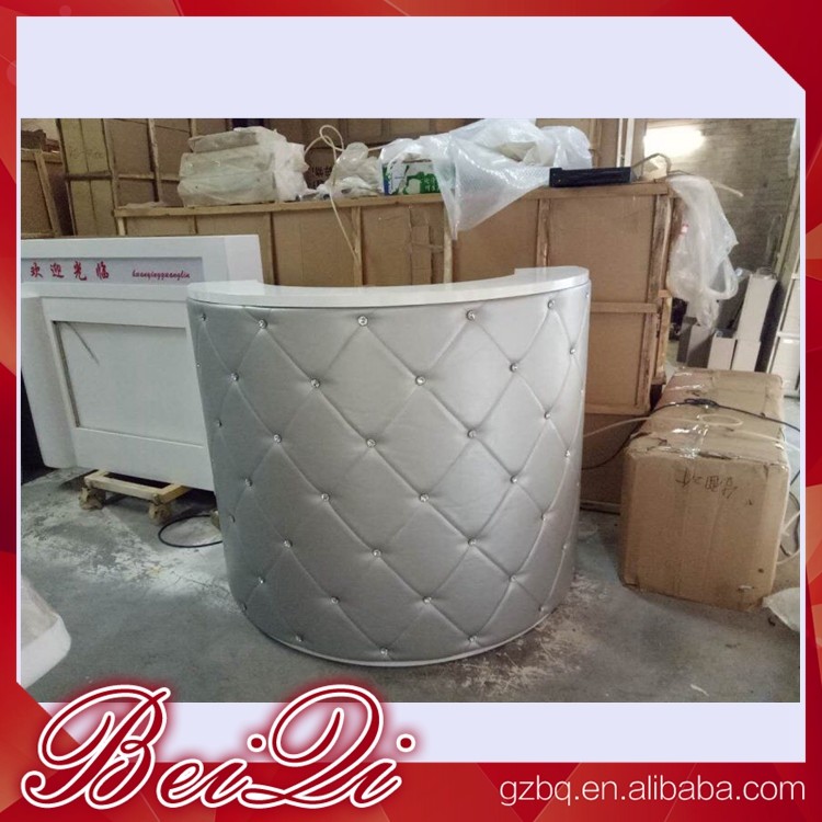 Wholesale Reception Desk Beauty Salon Counter Reception Vintage Front Desk Reception Counter Leather from china suppliers