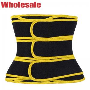 Wholesale Neoprene 3 Belts Waist Trainer Black And Yellow Corset For Tummy Flattening from china suppliers