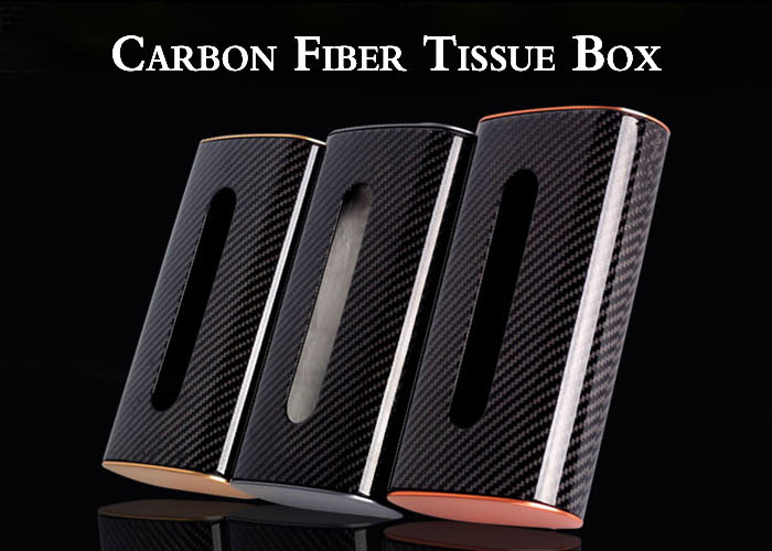 Wholesale corrosion resistant 3K Glossy Carbon Fiber Tissue Paper Box from china suppliers