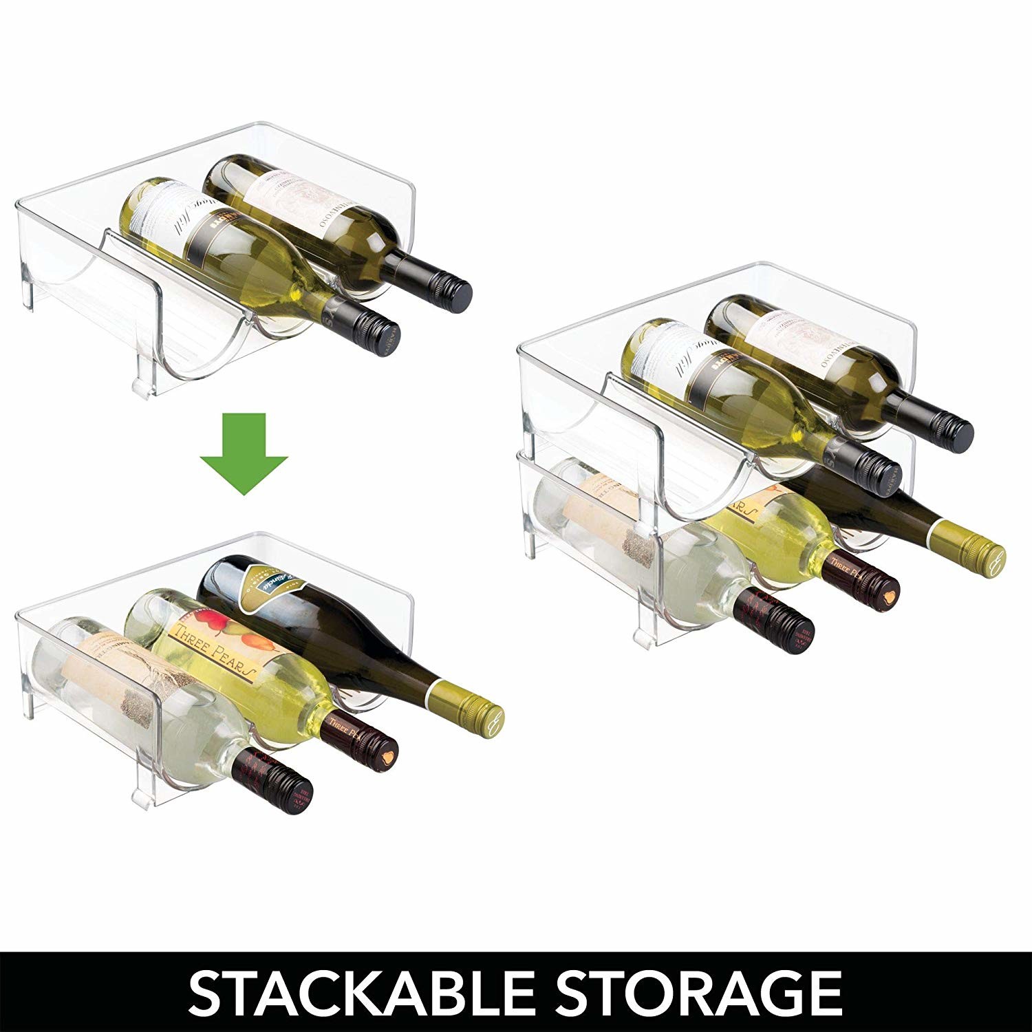 Wholesale Contemporary Stackable Acrylic Wine Bottle Holder For Kitchen Countertops from china suppliers