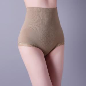 Wholesale Lady brown brief,  lace design,   soft weave.  XLS050   woman body shaper from china suppliers