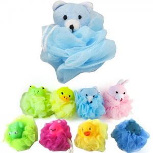 Wholesale Bath Sponges, Small Size Colorful Shower Sponges Exfoliating Mesh Pouf Bath Ball Back Scrubber for Kids Pack of 8 from china suppliers