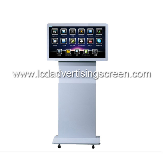 Quality 32 Inch Rotate Android LCD Touch Screen Display LCD Totem Monitor With Wheels for sale