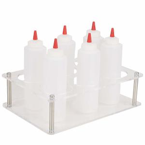 Wholesale 6 Compartment Acrylic Bottle Rack Stand Transparent Chemical Resistance from china suppliers