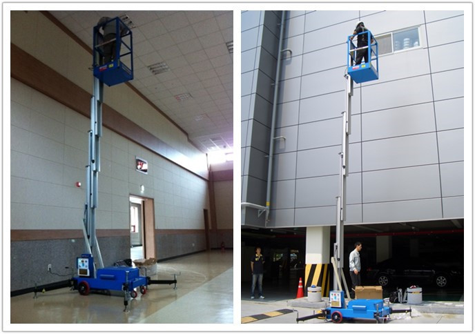 Wholesale Electric Aerial Order Picker 10 Meter Platform , Aluminum Alloy Hydraulic Aerial Lift from china suppliers