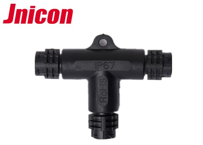 Wholesale T Shape Waterproof Data Connector Outdoor 3 Pin IP67 Three - Way Push Locking from china suppliers